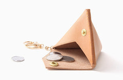 Cute Leather Womens Small Triangular Change Wallet Coin Holder Change Holder for Women