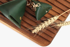 Cute Leather Womens Small Triangular Change Wallet Coin Holder Change Holder for Women