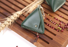 Cute Leather Womens Small Triangular Change Wallet Coin Holder Change Holder for Women
