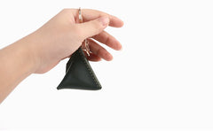 Cute Leather Womens Small Triangular Change Wallet Coin Holder Change Holder for Women