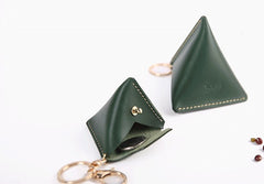 Cute Leather Womens Small Triangular Change Wallet Coin Holder Change Holder for Women