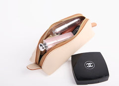 Cute Leather Womens Zipper Makeup Purse Clutch Glasses Case Makeup Holder for Women