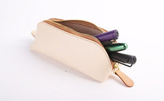 Cute Leather Womens Zipper Makeup Purse Clutch Glasses Case Makeup Holder for Women