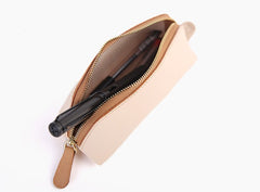 Cute Leather Womens Zipper Makeup Purse Clutch Glasses Case Makeup Holder for Women