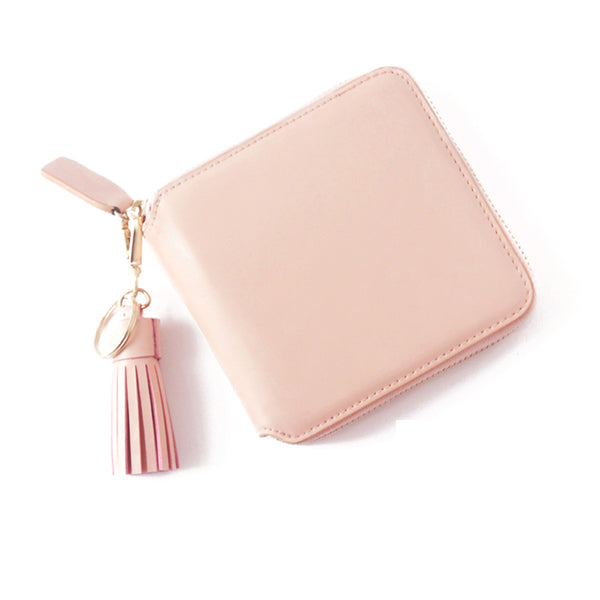 Cute Stylish Leather Womens Small Wallet for Women Zipper billfold Wallet TEN00981135