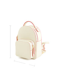 Cute Stylish White Leather Backpack Womens Mini Backpacks Purse