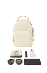 Cute Stylish White Leather Backpack Womens Mini Backpacks Purse