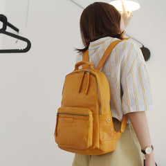 Cute Zipppered Leather Backpack Pocketbooks Womens - Annie Jewel
