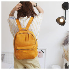Cute Zipppered Leather Backpack Pocketbooks Womens - Annie Jewel