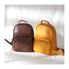 Cute Zipppered Leather Backpack Pocketbooks Womens - Annie Jewel