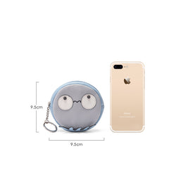 Cutest Women Leather Little Monster Coin Wallet Small Keychain with Wallet Change Wallet For Women