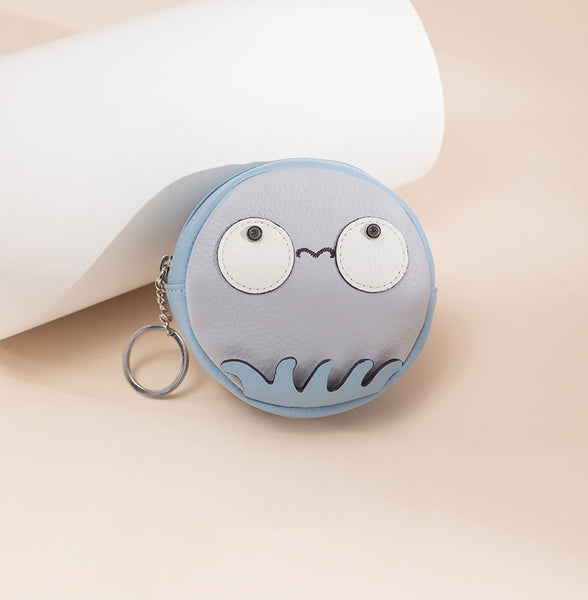 Cutest Women Leather Little Monster Coin Wallet Small Keychain with Wallet Chang CH01192009