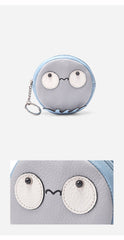 Cutest Women Leather Little Monster Coin Wallet Small Keychain with Wallet Change Wallet For Women