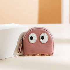 Cutest Women Leather Pac-Man Coin Wallet Small Keychain with Wallet Change Wallet For Women