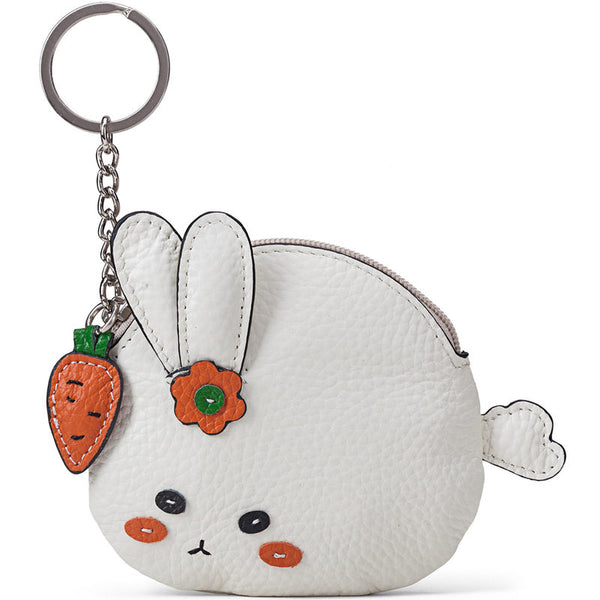Cutest Women White Leather Bunny Coin Wallet - Card Slots Detail