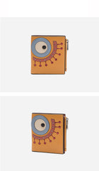 Cutest Women Yellow Leather Card Holder Shining Eye Card Wallet Billfold Card Holder Credit Card Holder For Women
