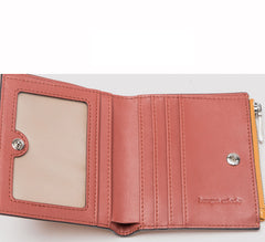 Cutest Women Yellow Leather Card Holder Shining Eye Card Wallet Billfold Card Holder Credit Card Holder For Women