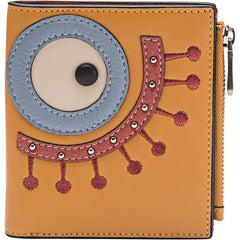Cutest Women Yellow Leather Card Holder Shining Eye Card Wallet Billfold Card Holder Credit Card Holder For Women