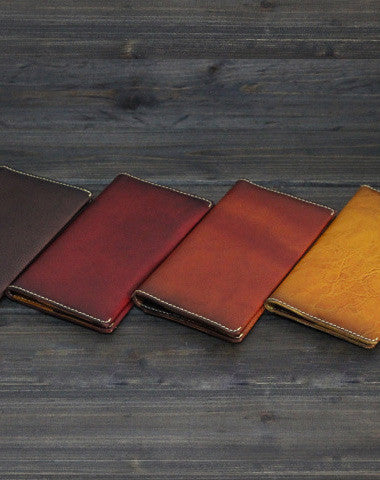 Handmade Men long leather wallet men vintage brown wallets for him - EverHandmade