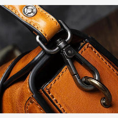 Vintage Womens Leather Black Small Handbag Shoulder Bag Purse Brown Handbag for Ladies