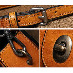 Vintage Womens Leather Black Small Handbag Shoulder Bag Purse Brown Handbag for Ladies
