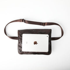 DISTRESSED BROWN LEATHER MEN'S Side BAG 10 inches MESSENGER BAG Leather Coffee Courier BAGs FOR MEN