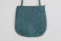 Handmade vintage leather blue minimalist crossbody Shoulder Bag for girl women
