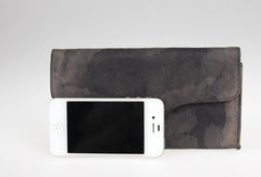 Handmade vintage minimalist leather phone clutch long wallet for women/men - EverHandmade