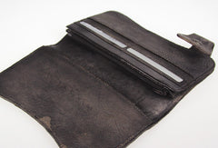 Handmade vintage minimalist leather phone clutch long wallet for women/men - EverHandmade