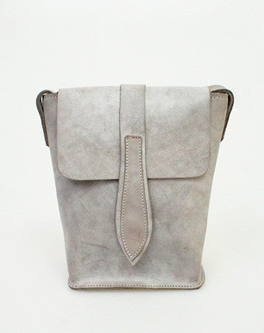 Handmade vintage leather basket minimalist crossbody Shoulder Bag for girl women