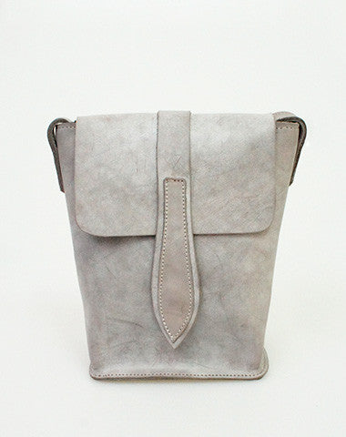 Handmade vintage leather basket minimalist crossbody Shoulder Bag for girl women - EverHandmade