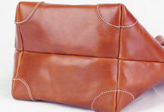 Handmade modern vintage fashion leather busket handbag shopper Bag for women - EverHandmade
