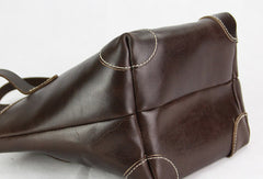 Handmade modern vintage fashion leather busket handbag shopper Bag for women - EverHandmade
