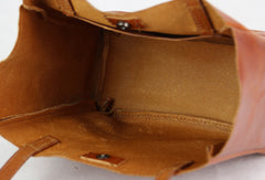 Handmade modern vintage leather minimalist handbag tote shopper Bag for girl women - EverHandmade