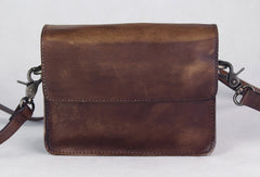 Handmade retro vintage leather Satchel Bag crossbody Shoulder Bag for girl women