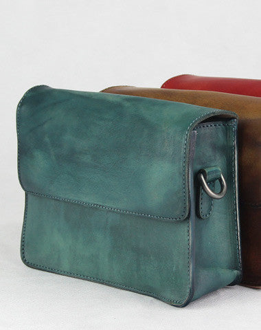 Handmade retro vintage leather Satchel Bag crossbody Shoulder Bag for girl women - EverHandmade