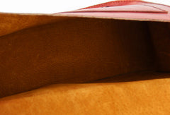 Handmade red vintage leather Satchel Bag crossbody Shoulder Bag for girl women