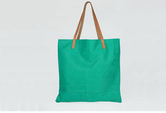 Handmade modern cute leather minimalist handbag tote shopper Bag for girl women