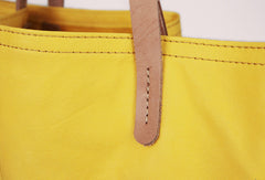Handmade modern cute leather minimalist handbag tote shopper Bag for girl women