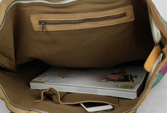 Handmade green modern vintage leather large handbag tote shopper Bag for women - EverHandmade