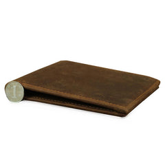 Bifold Leather Mens Slim Wallet Small Wallet billfold Wallet Front Pocket Wallet for Men