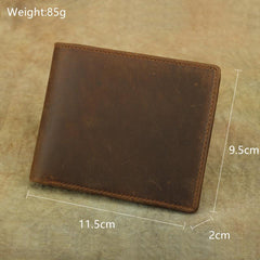 Bifold Leather Mens Slim Wallet Small Wallet billfold Wallet Front Pocket Wallet for Men