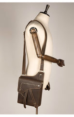 Cool Brown Mens Leather Small Side Bag Vintage Messenger Bags Courier Bag for Men
