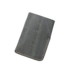 Handmade Dark Brown Leather Mens Card Holder Tan Card Holder Small Card Case For Men
