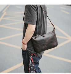 Dark Brown Leather Mens Casual 10