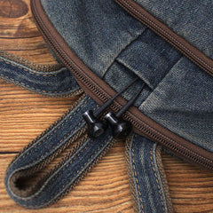 Vintage Denim Backpack School Backpack Womens Blue Denim School Rucksack For Women