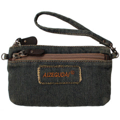 Denim Womens Phone Shoulder Bags Mini Denim Crossbody Bag Clutch Wirstlet Purse