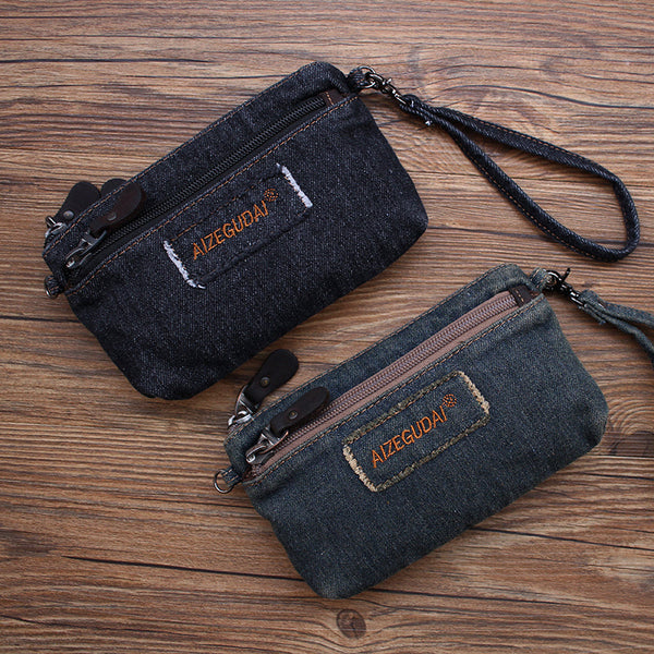 Denim Womens Phone Shoulder Bags Mini Denim - Back View