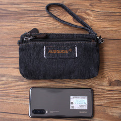Denim Womens Phone Shoulder Bags Mini Denim Crossbody Bag Clutch Wirstlet Purse