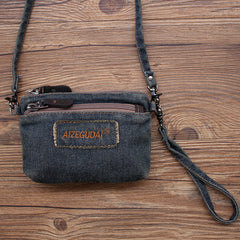 Denim Womens Mini Shoulder Bags Keys Coin Wallet Crossbody Bag Denim Wirstlet Purse